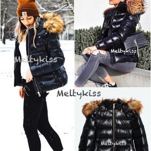 zara shiny effect down jacket